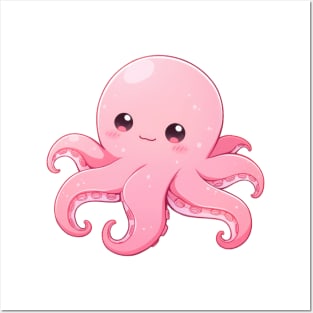 Pink Octopus Posters and Art